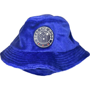 Blue Fuzzy Bucket Hat