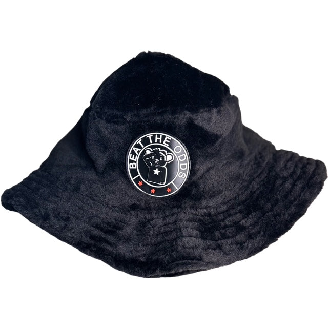 Black Fuzzy Bucket Hat